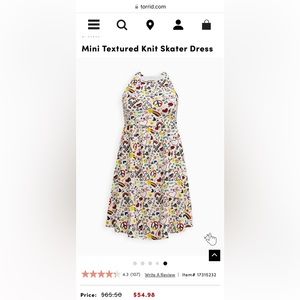 Rainbow Torrid-Size 1 Mini Skater Dress